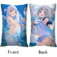 Japanese Anime Virtual YouTuber Gawr Gura Rectangular Pillowcase Half Body Anime Hugging Pillow Cush