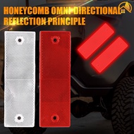 Reflective Motorcycle Car Trunk Rearview Mirror Sticker / Night Safety Driving Helmet Door Decorative Self-adhesive Strips