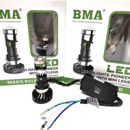 [Ảnh thật] Đèn pha led M8C 40W tí hon lắp Dream Wave Sivvv các loại xe chân đa năng