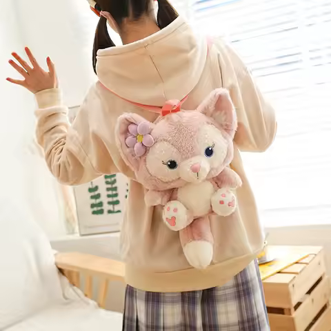 Kawaii Linabell Stuffed Plush Backpack Soft Kawaii Linabell Plush Bag Gifts for Kids Girls Duffy's N