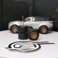 R032 - Hot Wheels 1/64 Rubber Wheels BBS Deep Dish Tayar Getah 12mm Long Axle | Brown