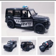 Diecast Miniatur Jeep Police Scale 1:32 // Mainan Miniatur Diecast Jeep Police Alloy Metall Sni Mura