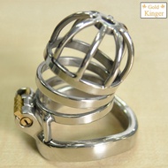 Prison bird genuine men's stainless steel chastity lock cb6000 chastity pants curved snap ring adult supplies A275