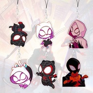 Phone Straps Spider Man Carton Couple Lanyards Animation Acrylic Pendant Bag Charms Phone Accessorie