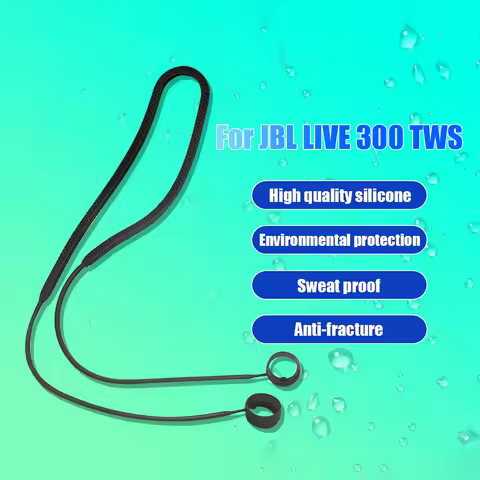 Silicone Anti-Lost Earphone Rope for JBL LIVE 300 TWS Silicone String Fashion Hanging Neck Straps fo