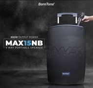 Speaker Aktif Portable Baretone 15 inch MAX15NB 800 Watt Usb Bluetooth Original meeting Baretone