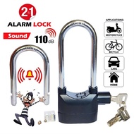 Kunci Padlock Penggera Siren Alarm Motosikal atau Pagar Kalis Air / Anti-Theft Security Siren PadLoc