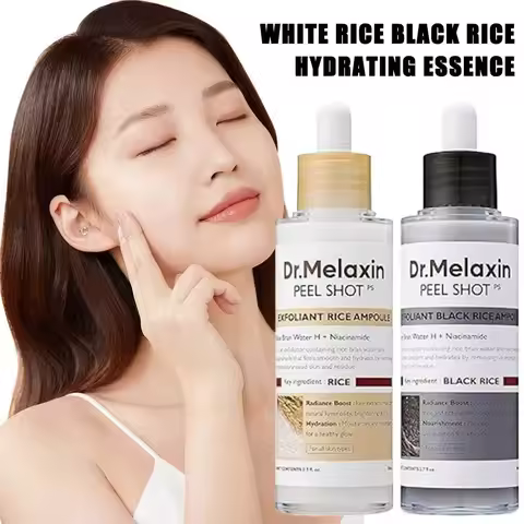 Dr. Melaxin Korean Black Rice Peeling Ampoule Exfoliating Face Remove Dead Skin Cells Blackheads Moi