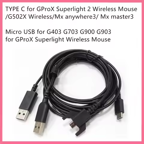 New Mouse USB Cable For Logitech G403 G703 G900 G903 G502X / Mx anywhere3/ Mx master3 / G Pro X Supe