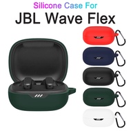 Silicone Case For JBL Wave Flex Wireless Earphones Case Shockproof Protective Cover Shell With Hook