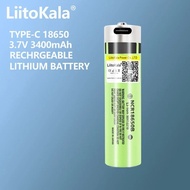 LiitoKala USB-34B Original USB 18650 3.7V 3400mAh USB Rechargeable Li-ion Battery