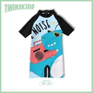 NEWEST CUTE DINO MOTIF BABY BOY SWIMSUIT FOR 1-10 YEAR OLD CHILDREN TWINSKIDS