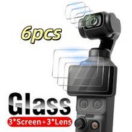 6 Pack(3 Screen+3 Lens) Lens Screen Protector Compatible With DJI Osmo Pocket 4/3/2/1,Tempered Glass