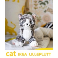 KEA L.ILLEPLUTT Soft toy, cat grey/white