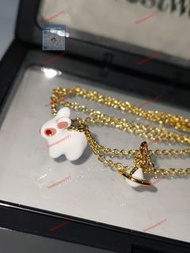 Vivienne Westwood西太后薇薇安陶瓷小兔子土星頸鏈   認準賣家lovesports777生日 情人節禮物 紀念日