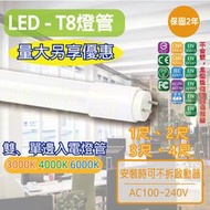 光立方照明 LED T8雙邊、單邊入電 2尺 4尺 玻璃燈管 白光 無鉛環保認證 全電壓【門市保固2年】