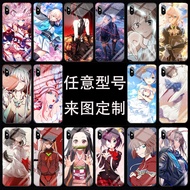 动漫手机壳二次元适用来图定制华为nova14苹果16荣耀gt小米15pro玻璃oppo一加ace5iqoo13neo10z套9t红k80vivo