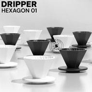 Double wall Ceramic Hexagon Dripper Hexagon Dripper/ Coffee Brewing Tool/ Coffee Dripper/