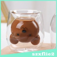 [Szxflie2] Double Cup Insulated Drinking Glass Milk Mug Creative Espresso Cup