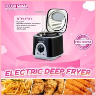 ❏ ⚽︎ Tough Mama NTM-FRY1 Electric Deep Fryer 1L  Bowl Adjustable Temp Removable Basket with Thermos