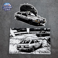 Car Sticker Initial D Car Sticker Anime AE86 Modified Car JDM Window Sticker Triangle Window Sticker