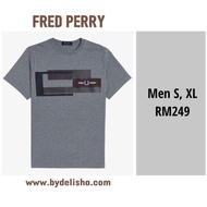 Fred Perry Men T-shirt Grey FRED Block Logo