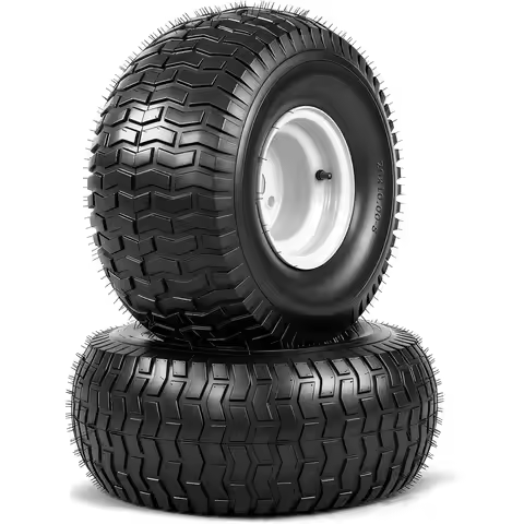 20x10.00-8 Lawn Mower Tires with Rim, 2-Pack | 4 Lug, 2.83" Borehole, 0.59" Lug Hole, 4 Ply, 20x10x8