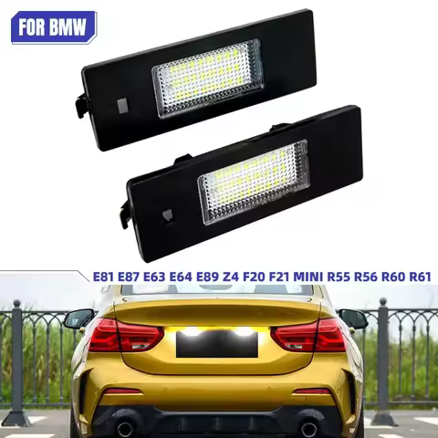 For BMW 1 Series E81 E87 E63 E64 M6 E85 E86 Z4 F12 F13 F20 K48 LED License Number Plate Lamp Car Lig
