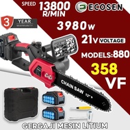 New ECOSEN/gergaji mesin mini pemotong kayu/gergaji baterai/gergaji