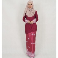 Muslimah Songket Printed Baju Kurung Moden (XXS-10XL) Plus Size Nursing