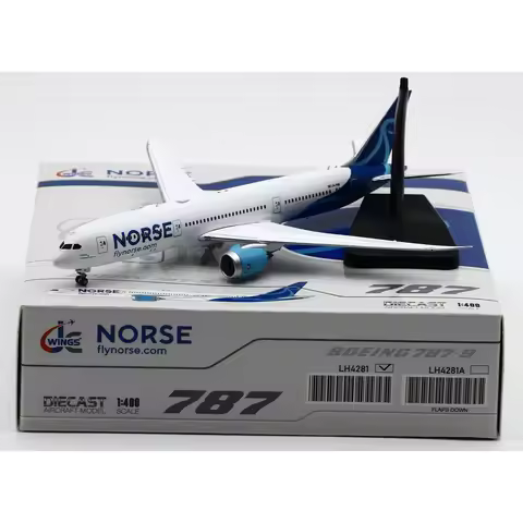 LH4281 Alloy Collectible Plane Gift JC Wings 1:400 Norse Atlantic Airways Dreamliner Boeing B787-9 D