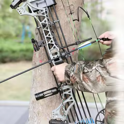 Compound Bow Set 30-70lbs Pulley Bow Let-off 80% Magnesium Alloy Handle 19-31'' Draw Length Adjustab