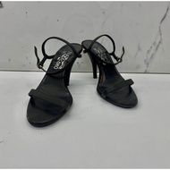 Salvatore Ferragamo Black Leather Heels ORIGINAL preloved 37
