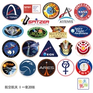 Aviation Space Sign Space Exploration Laptop Tablet Case Sticker Suitcase Suitcase Sticker Large She