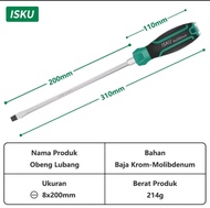 ISKU Obeng Ketok Plus Minus 6X150MM 8X200MM Obeng Magnet Ketok 6" 8" Obeng Impact Long - OBENG PLUS