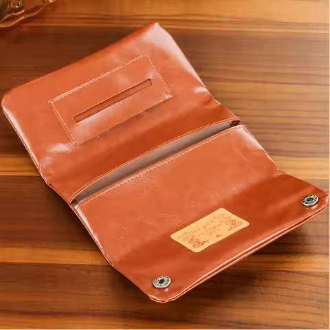 Tobacco Pouch PU Leather Case Holder for Rolling Paper Smoke Accessories for Rolling Cigarette Men's