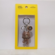 brown mini figure keyring original line friends