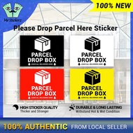 Please Drop Parcel Here Sticker Signage / Signboard | Delivery | Order | Storage Box | Outdoor | Gat