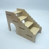 Acrylic House for Hamsters Three-bedroom Transparent Miniature Bear Scene Design Golden Retriever Dw