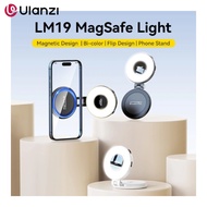 Ulanzi LM19 MagSafe Selfie Ring Light 180° Flip 2500-8500K CRI≥95 Portable Magnetic Fill Light for i