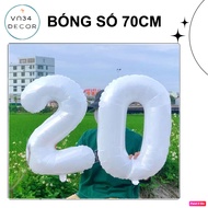 [Large 70Cm] Birthday Age Number Balloons, aluminum page number balloons