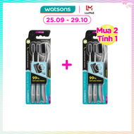 [MUA 2 TÍNH 1] Bàn Chải Đánh Răng Watsons Charcoal Toothbrush (Soft) 3 cây
