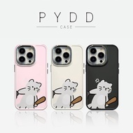 PYDD CASE premium aesthetic soft case plating case Cute cat with family status caseing hp suitable f