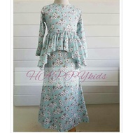 MUMMY PEPLUM SALOMA DEWASA KIDS BAJU KURUNG RAYA 2017 2Y 3Y 4Y 5Y 6Y 7Y 8Y