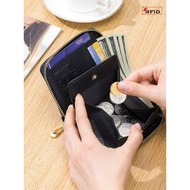 dompet perempuan kecil dompet perempuan cute RFID Multifunctional Genuine Leather Ladies Niche Short