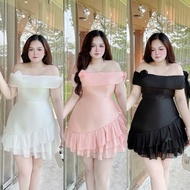 Metallic taffa dress 55-90kg QUNH NHU BIGSIZE 55-90kg