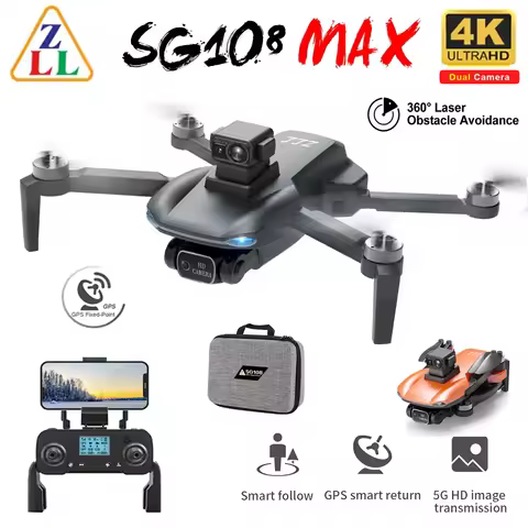 SG108 Max Drone 4K Professional Camera With obstacle avoidance Brushless Motor 5G GPS Foldable Rc Qu