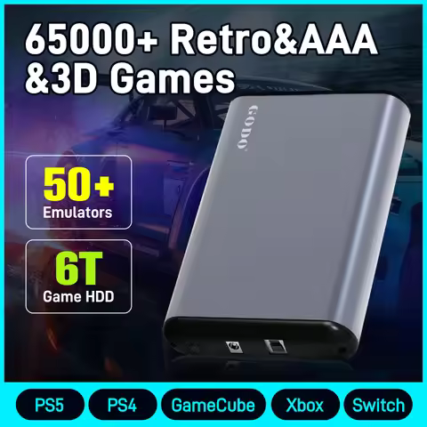 6T Portable Retro Game Hard Drive For PS5/PS4/PS3/PS2/Xbox/N64/Switch Emulator Game HDD Built-in 650