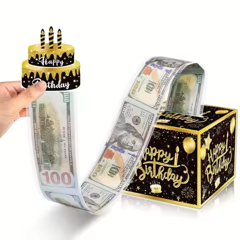 Money Birthday Card Birthday Cash Envelopes Folding Cash Holder Greeting Envelop Creative Money Box 