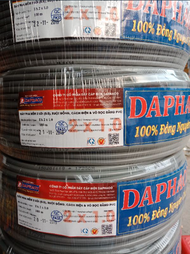 Dây điện đôi Daphaco (FA tròn xám) 2x1.0 - 2x1.5 - 2x2.5 - 2x4.0 - 2x6.0 cuộn 100m - Hàng chính hãng